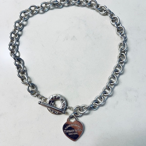 TIFFANY & CO HEART TOGGLE NECKLACE - Picture 1 of 3